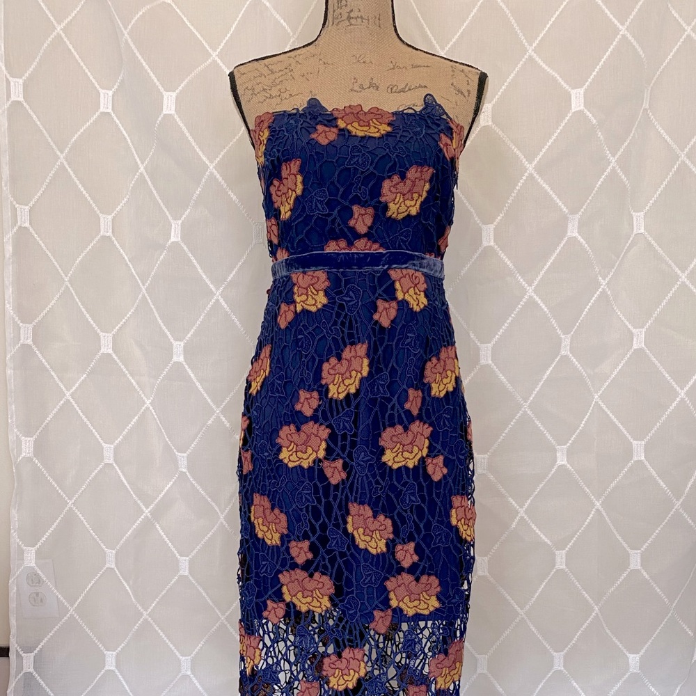 Foxiedox Delores Strapless Tea Length Dress